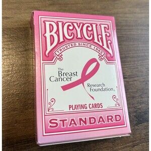 Pink Ribbon Bicycle Playing Cards Poker Size Limited Edition Breast Cancer Pink
